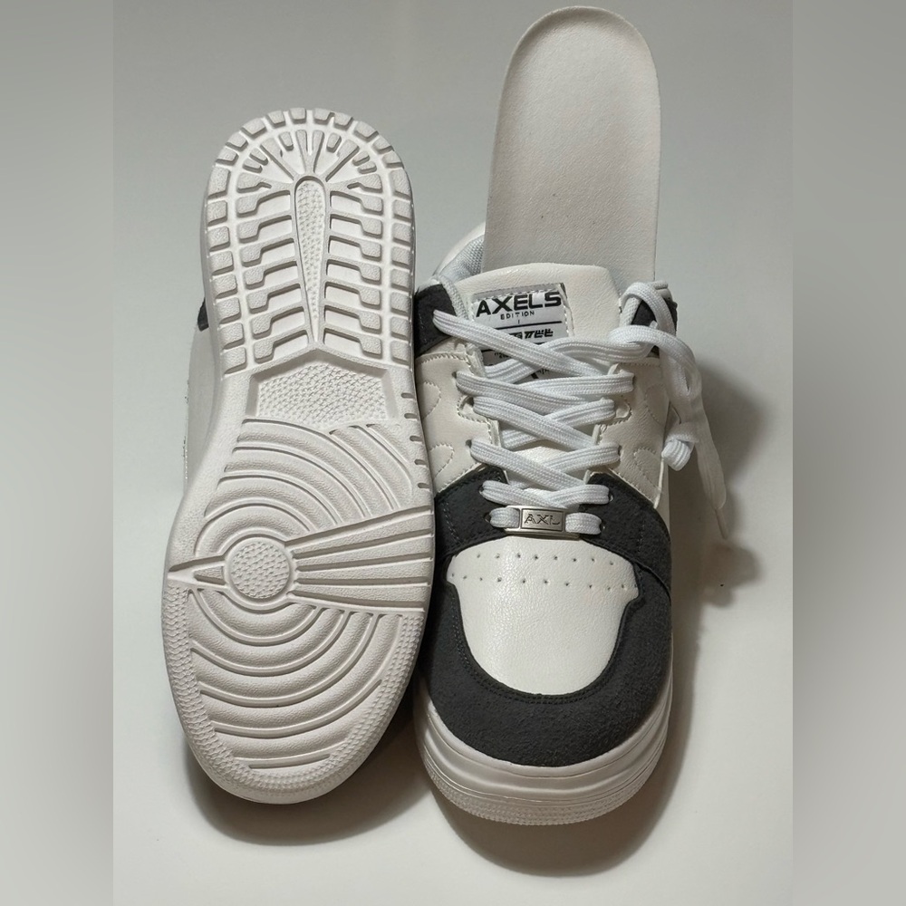 AXELS Black and White Men's Sneakers - Picture 3 of 10